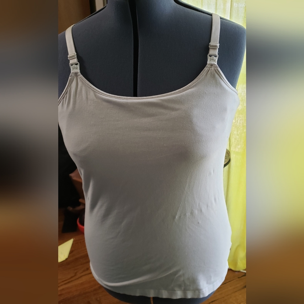White nursing tank top.